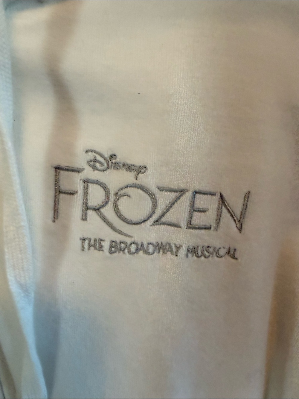 Disney Frozen Hoodie in Cream with Gray Logo - Picture 3 of 6